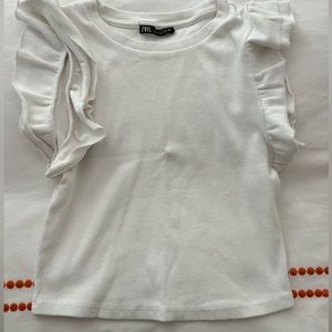 Zara Ruffle Sleeve Top